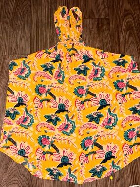 Maeve by Anthropologie Yellow Floral Halter Top Size 8 🌼✨